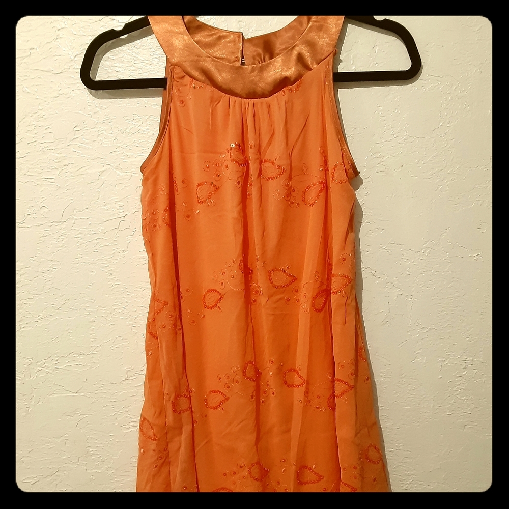 Orange mini dress